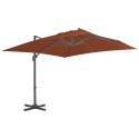 PARASOL WISZĄCY Z ALUMINIOWYM SŁUPKIEM 400X300CM TERAKOTA