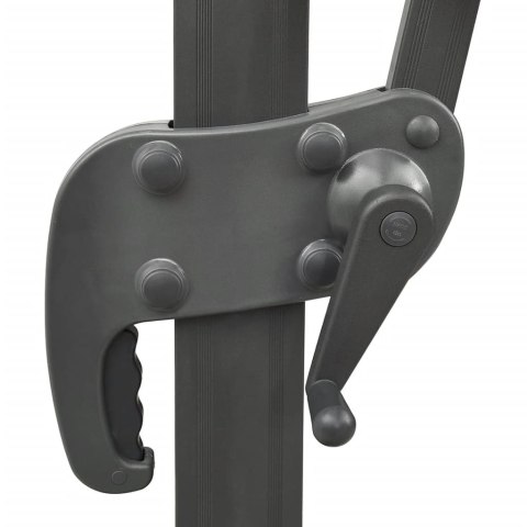 PARASOL WISZĄCY Z PODWÓJNĄ CZASZĄ 400X300CM PIASKOWY