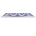 ZWIJANA MARKIZA NIEBIESKO-BIAŁA 4X3M TKANINA I ALUMINIUM