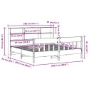 ŁÓŻKO BEZ MATERACA BIAŁE 200X200CM LITE DREWNO SOSNOWE