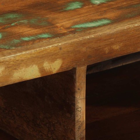 ŚCIENNA SZAFKA POD TV 100X30X19CM LITE DREWNO Z ODZYSKU