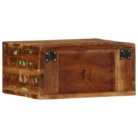 ŚCIENNA SZAFKA POD TV 40X30X19CM LITE DREWNO Z ODZYSKU