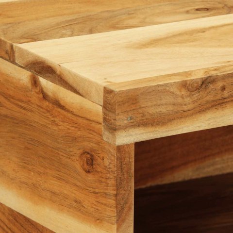 ŚCIENNA SZAFKA POD TV 60X30X19CM LITE DREWNO AKACJOWE