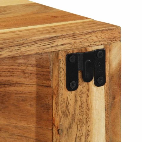 ŚCIENNA SZAFKA POD TV 60X30X19CM LITE DREWNO AKACJOWE