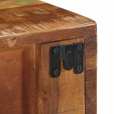 ŚCIENNA SZAFKA POD TV 80X30X19CM LITE DREWNO Z ODZYSKU