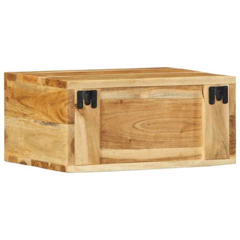 ŚCIENNA SZAFKA POD TV 40X30X19CM LITE DREWNO AKACJOWE