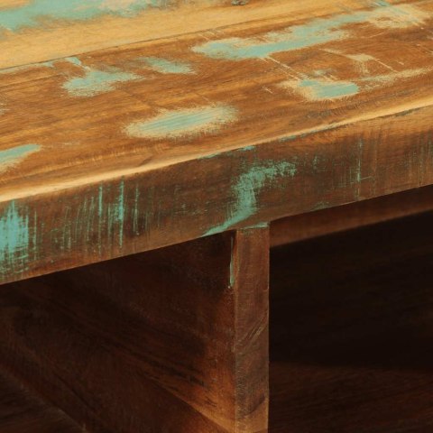 ŚCIENNA SZAFKA POD TV 60X30X19CM LITE DREWNO Z ODZYSKU