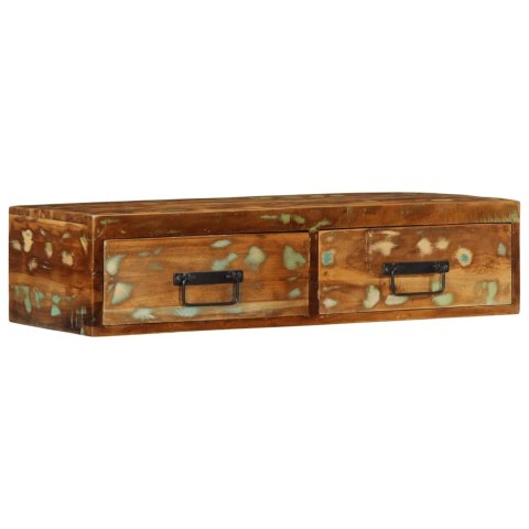 ŚCIENNA SZAFKA POD TV 80X30X19CM LITE DREWNO Z ODZYSKU