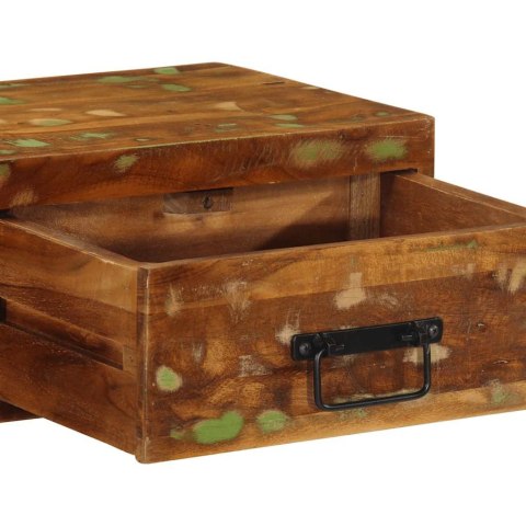 ŚCIENNA SZAFKA POD TV 80X30X19CM LITE DREWNO Z ODZYSKU