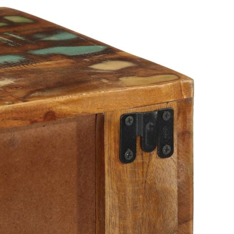 ŚCIENNA SZAFKA POD TV 100X30X19CM LITE DREWNO Z ODZYSKU