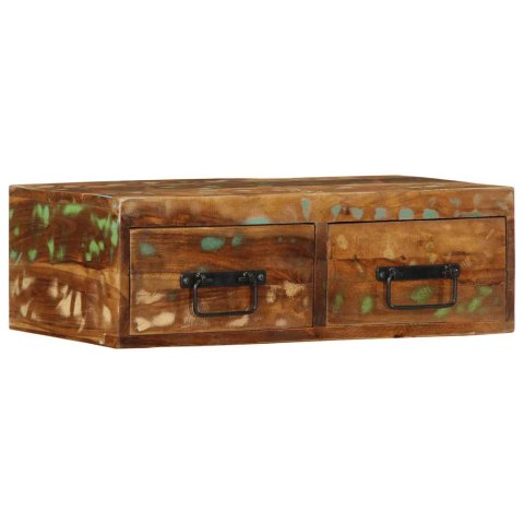 ŚCIENNA SZAFKA POD TV 60X30X19CM LITE DREWNO Z ODZYSKU