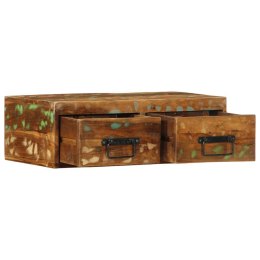 ŚCIENNA SZAFKA POD TV 60X30X19CM LITE DREWNO Z ODZYSKU