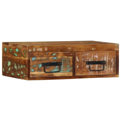 ŚCIENNA SZAFKA POD TV 60X30X19CM LITE DREWNO Z ODZYSKU