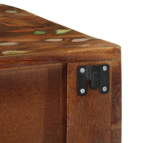 ŚCIENNA SZAFKA POD TV 60X30X19CM LITE DREWNO Z ODZYSKU