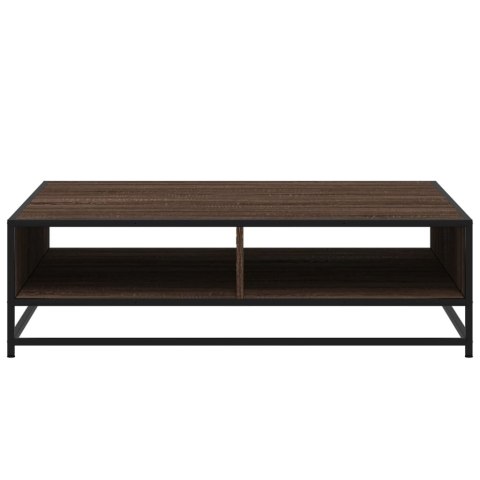 STOLIK KAWOWY BRĄZOWY DĄB 100X100X30CM