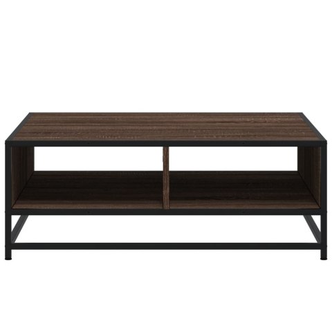 STOLIK KAWOWY BRĄZOWY DĄB 80X80X30CM