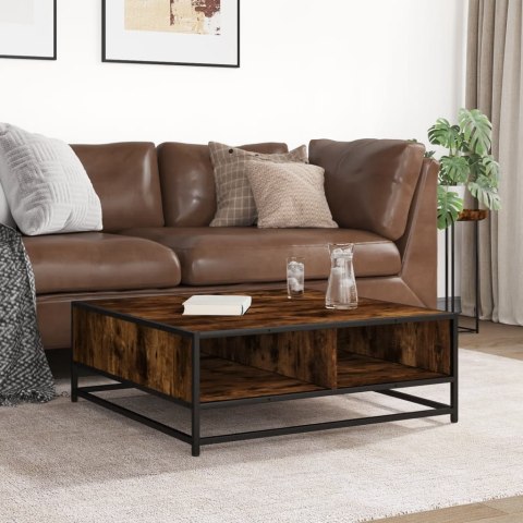 STOLIK KAWOWY PRZYDYMIONY DĄB 80X80X30CM