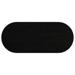 BLAT DO STOŁU BRĄZOWY 140X60X2CM LITE DREWNO DĘBOWE OWALNY