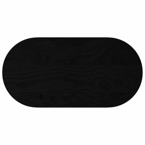 BLAT DO STOŁU BRĄZOWY 80X40X2CM LITE DREWNO DĘBOWE OWALNY