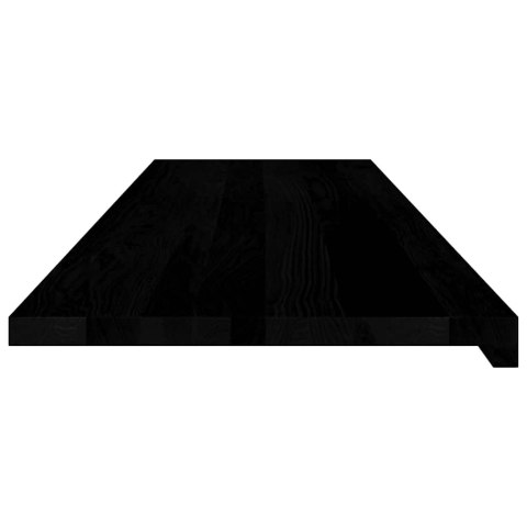 PARAPETY 2 SZT. CIEMNOBRĄZOWY 140X40X2CM LITE DREWNO DĘBOWE