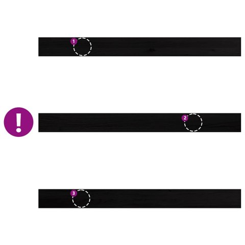 PARAPETY 2 SZT. CIEMNOBRĄZOWY 160X15X2CM LITE DREWNO DĘBOWE