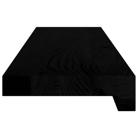 PARAPETY 2 SZT. CIEMNOBRĄZOWY 80X15X2CM LITE DREWNO DĘBOWE