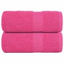RĘCZNIKI DLA GOŚCI 2 SZT RÓŻOWE 30X50CM BAWEŁNA 100%