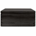 SKRZYNKA DREWNIANA Z POKRYWKĄ CZARNA LITE DREWNO SOSNOWE 40X30X13CM