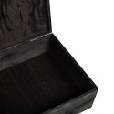 SKRZYNKA DREWNIANA Z POKRYWKĄ CZARNA LITE DREWNO SOSNOWE 40X30X13CM