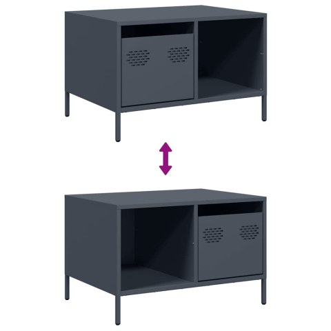 STOLIK KAWOWY ANTRACYT 68,5X50X43,5CM STAL WALCOWANA NA ZIMNO