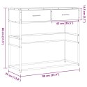 STOLIK KONSOLOWY CZARNY 90X35X80CM