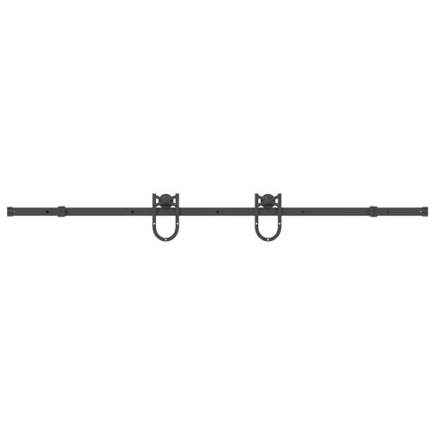 SYSTEM DO MONTAŻU DRZWI PRZESUWNYCH 200CM STAL CZARNY