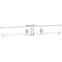 SYSTEM DO MONTAŻU DRZWI PRZESUWNYCH 200CM STAL CZARNY
