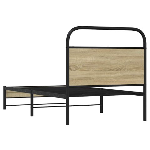 ŁÓŻKO BEZ MATERACA 75X190CM DĄB SONOMA