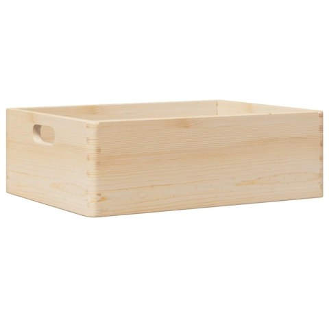 SKRZYNKA DREWNIANA Z UCHWYTAMI 40X30X13CM LITE DREWNO SOSNOWE