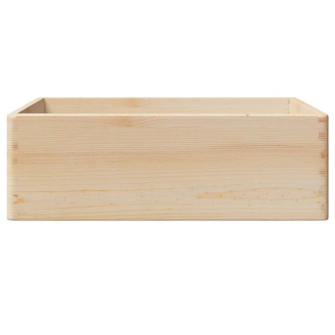 SKRZYNKA DREWNIANA Z UCHWYTAMI 40X30X13CM LITE DREWNO SOSNOWE