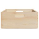 SKRZYNKA DREWNIANA Z UCHWYTAMI 40X30X13CM LITE DREWNO SOSNOWE