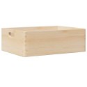 SKRZYNKA DREWNIANA Z UCHWYTAMI 40X30X13CM LITE DREWNO SOSNOWE