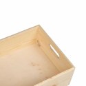 SKRZYNKA DREWNIANA Z UCHWYTAMI 40X30X13CM LITE DREWNO SOSNOWE