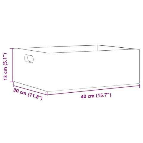SKRZYNKA DREWNIANA Z UCHWYTAMI 40X30X13CM LITE DREWNO SOSNOWE