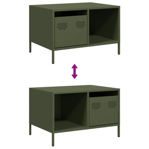 STOLIK KAWOWY OLIWKOWY 68,5X50X43,5CM STAL WALCOWANA NA ZIMNO
