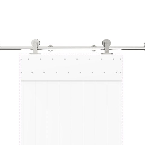 SYSTEM DO MOCOWANIA DRZWI PRZESUWNYCH 200CM STAL SREBRNY