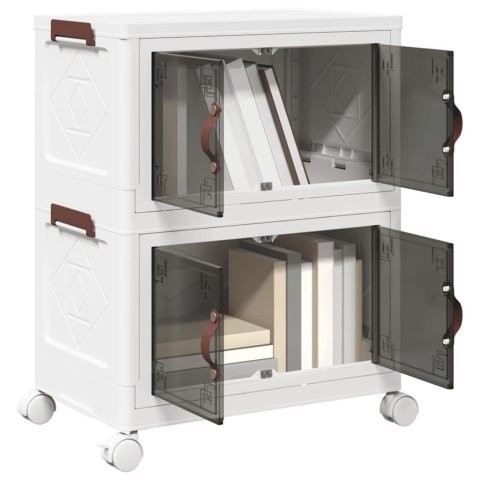 SKRZYNIA DO PRZECHOWYWANIA Z KÓŁKAMI 2-POZIOMOWA 28 L