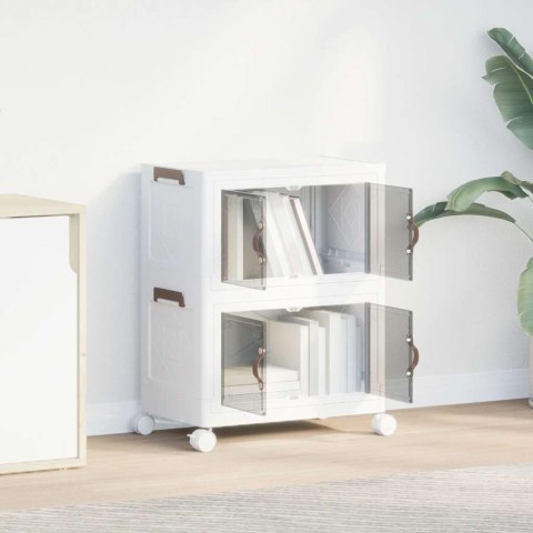 SKRZYNIA DO PRZECHOWYWANIA Z KÓŁKAMI 2-POZIOMOWA 28 L