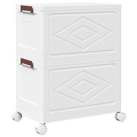 SKRZYNIA DO PRZECHOWYWANIA Z KÓŁKAMI 2-POZIOMOWA 28 L