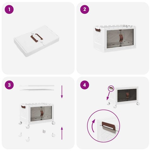 SKRZYNIA DO PRZECHOWYWANIA Z KÓŁKAMI 28 L 48X29,5X33CM