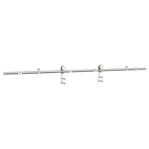 SYSTEM DO MOCOWANIA DRZWI PRZESUWNYCH 200CM STAL SREBRNY