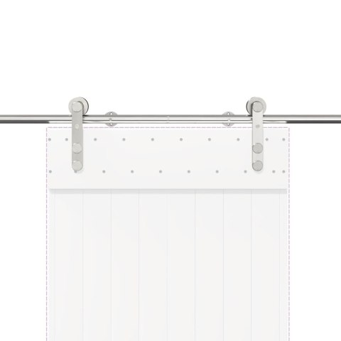 SYSTEM DO MOCOWANIA DRZWI PRZESUWNYCH 200CM STAL SREBRNY