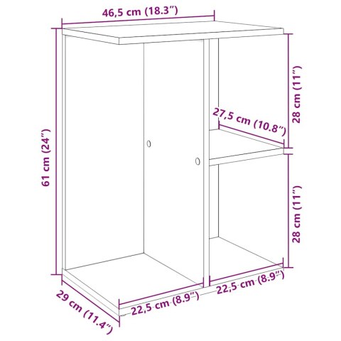 STOLIKI NOCNE 2 SZT. BIAŁE 46,5X29X61CM
