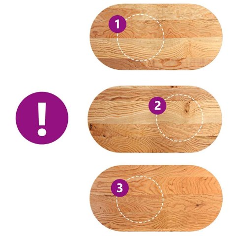 BLAT DO STOŁU BRĄZOWY 100X50X2CM LITE DREWNO DĘBOWE OWALNY